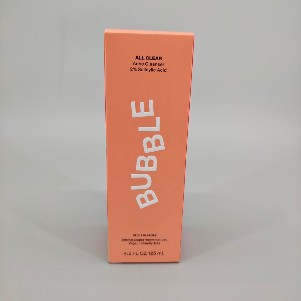 Bubble All Clear Acne Cleanser 2% Salicylic Acid Face Wash 4.2 fl oz 125 mL